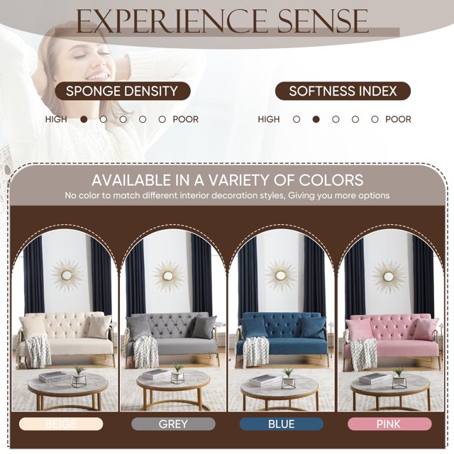 Muumblus 53.5" Velet Loveseat Sofa