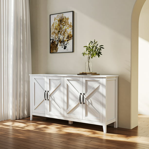 Muumblus 59" W Buffet Cabinet Sideboard Storage Cabinet with Adjustable Shelves for Living Room