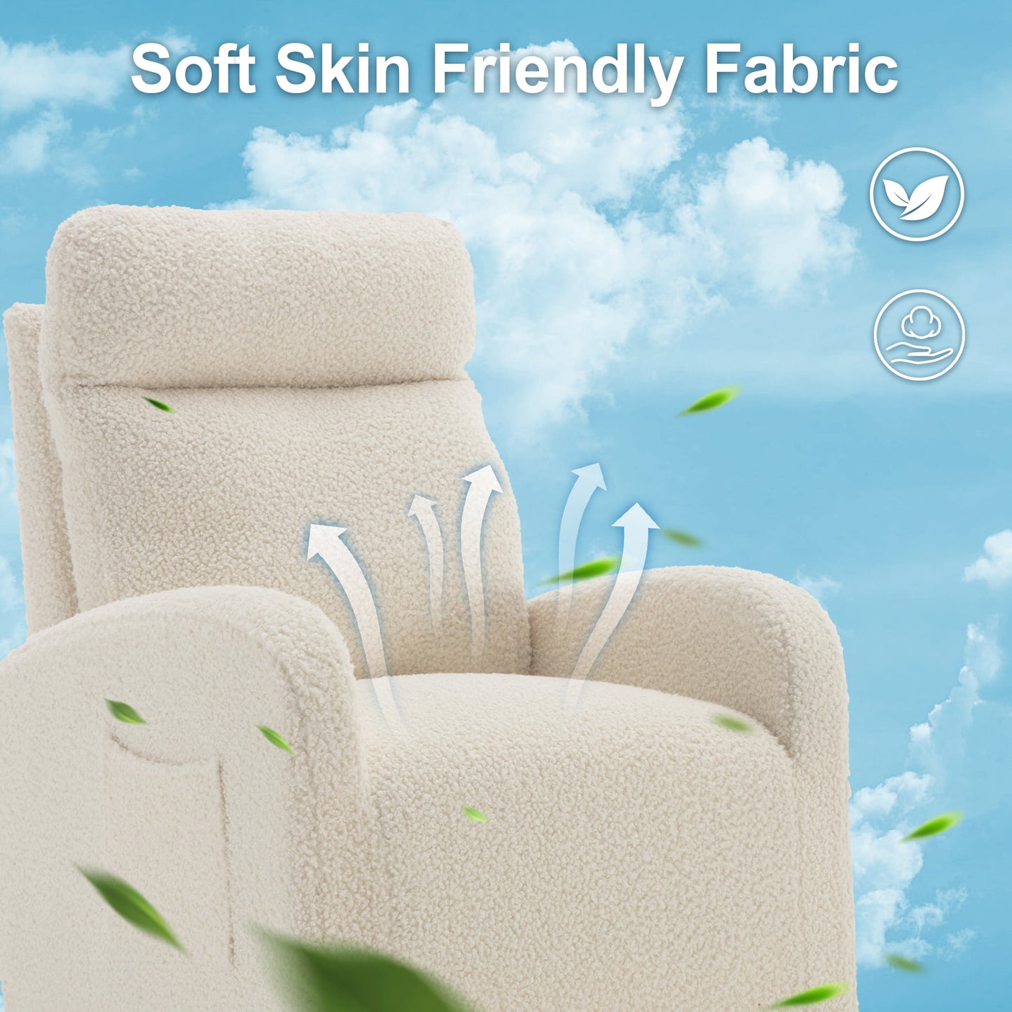 Muumblus Swivel Glider for Nursery, Comfy Swivel Rocking Glider Chair with Comfortable Headrest and Lumbar Pillow