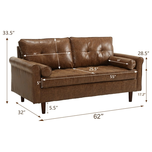 Muumblus 62" Modern Velvet Loveseat