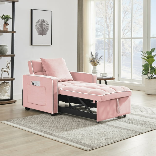 Muumblus Sleeper Sofa Chair Bed, 3-in-1 Convertible Sofa Chair