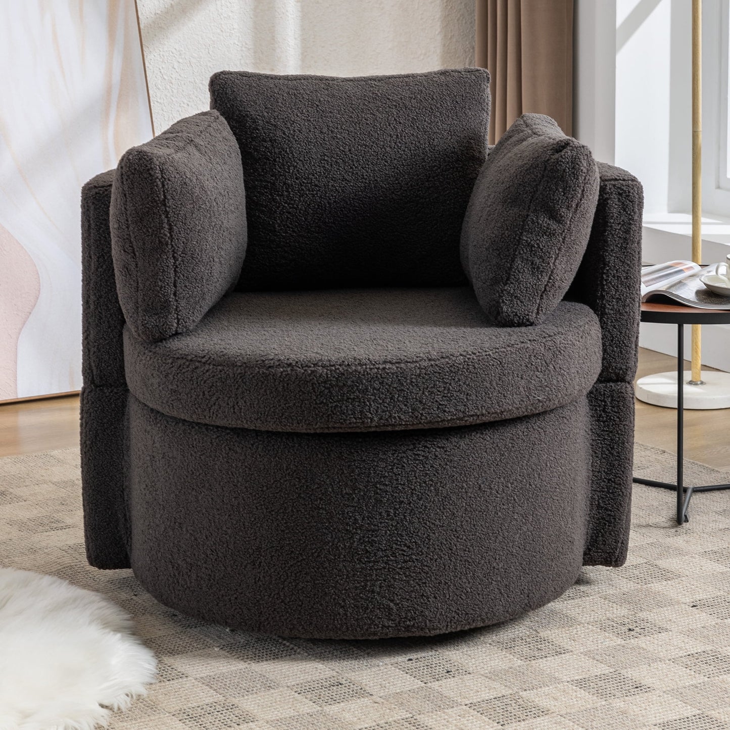 Muumblus Swivel Accent Chair with Storage
