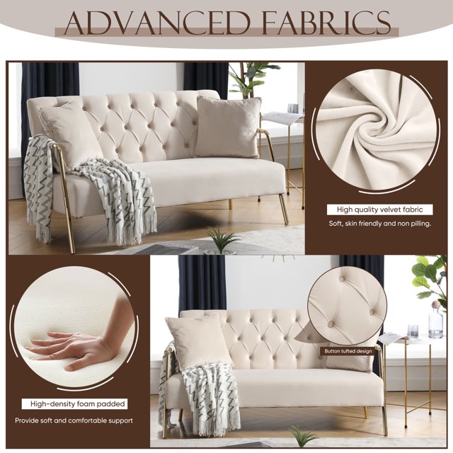 Muumblus 53.5" Velet Loveseat Sofa