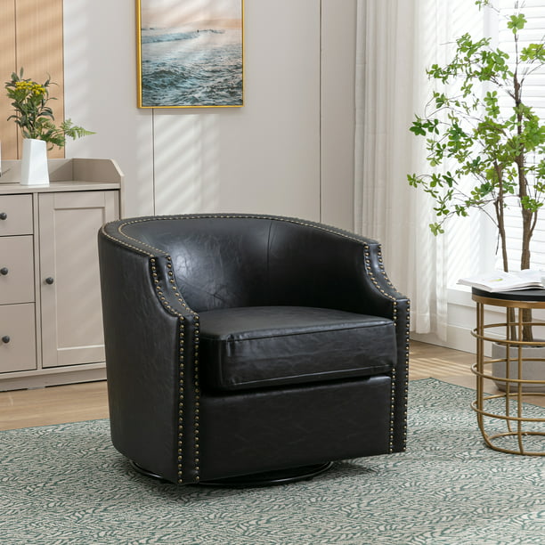 Muumblus Swivel Barrel Accent Chair, Comfy Glider Rocker for Living Room & Nursery, Modern Barrel Accent Chair Armchair Sofa Chair