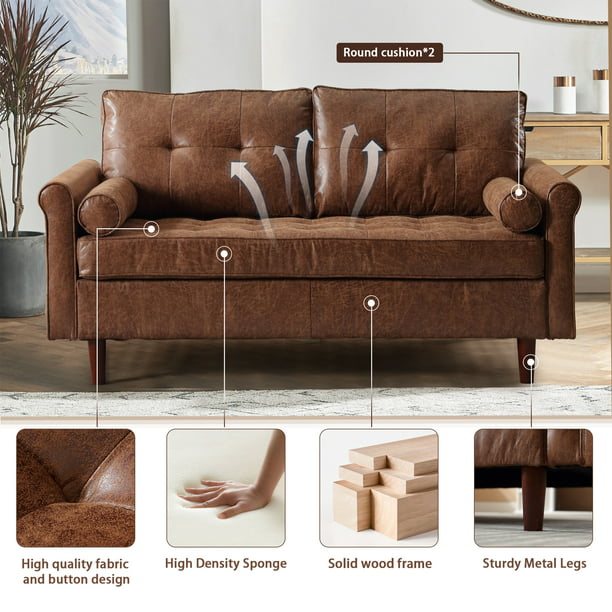Muumblus 62" Modern Velvet Loveseat