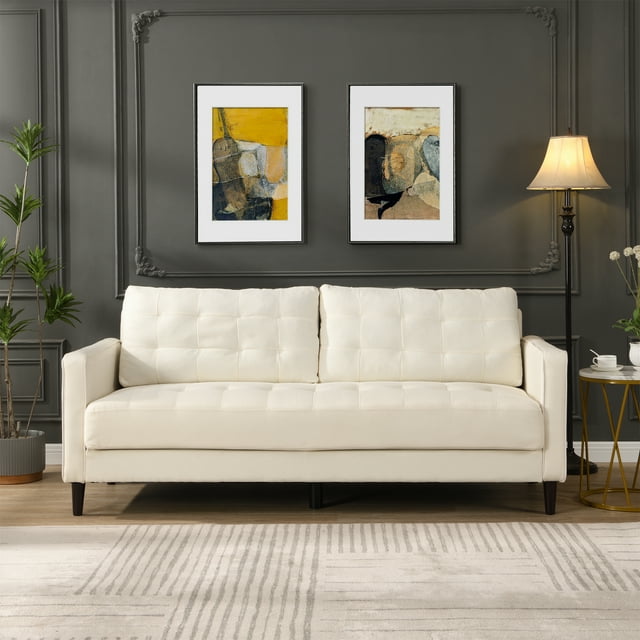Muumblus 75 " Fabric Tufted Upholstered Sofa Couch