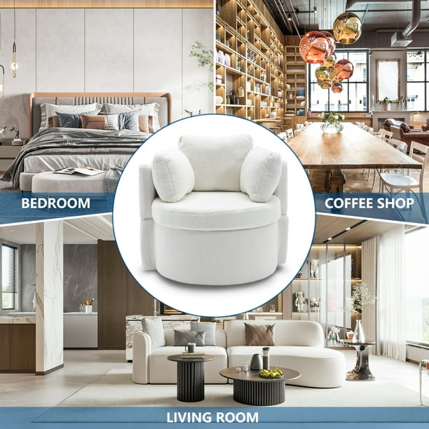 Muumblus Swivel Accent Chair with Storage