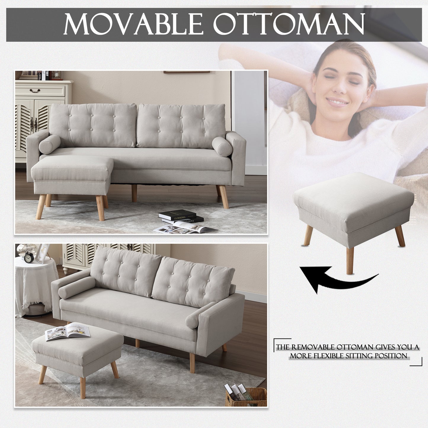 Muumblus Modern Upholstery Living Room Set