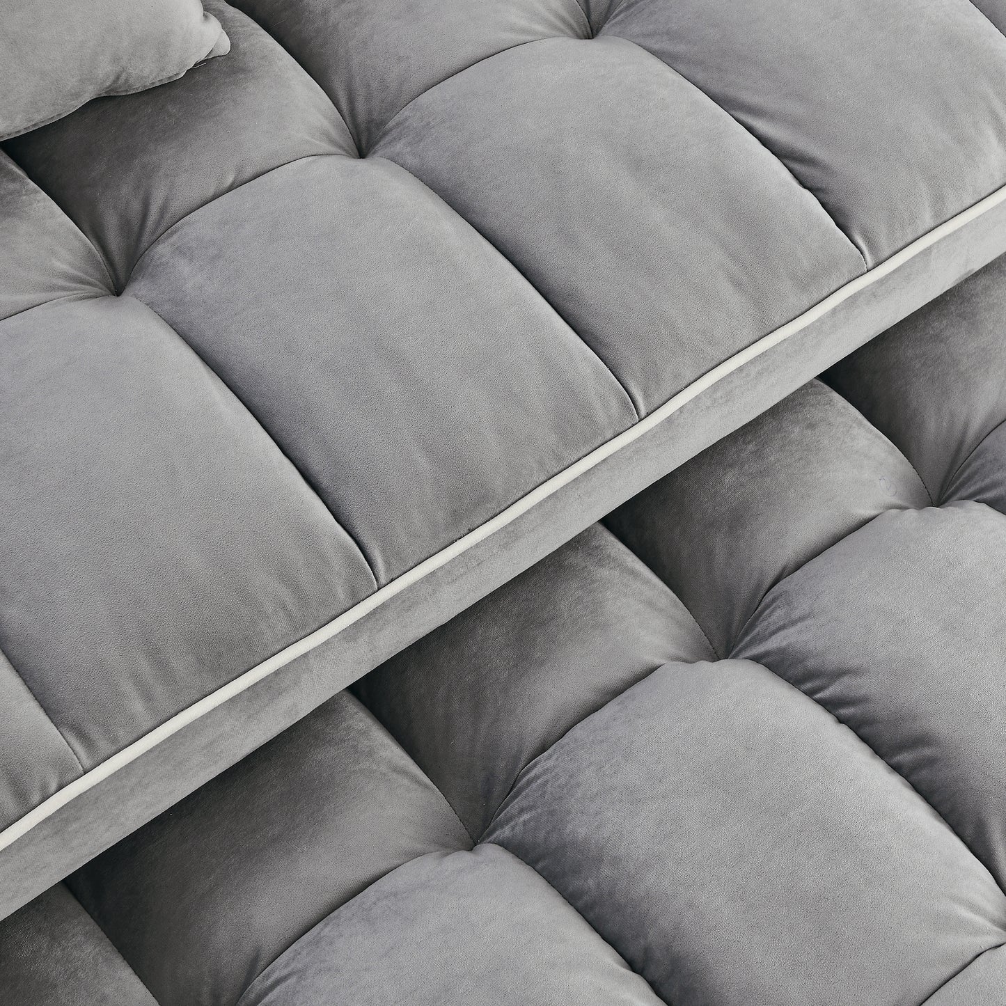 Muumblus Pull Out Sofa Bed with Swivel Phone Stand, USB Port, 3-in-1 Convertible Futon Sofa Bed, Loveseat Sleeper for Living Room/Apratment, Gray Velvet