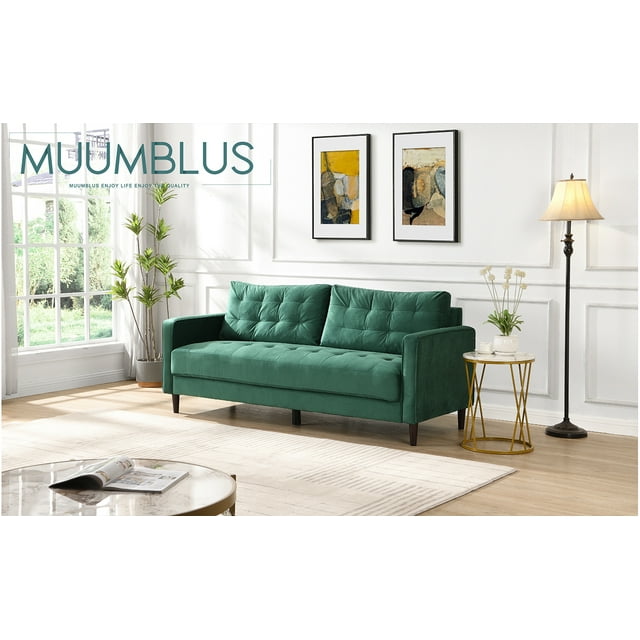 Muumblus 75 " Velvet Tufted Upholstered Sofa Couch