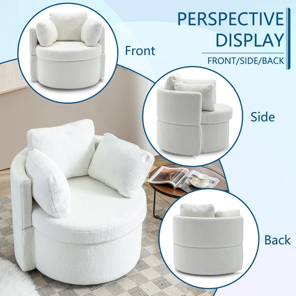 Muumblus Swivel Accent Chair with Storage