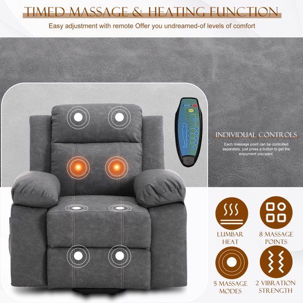 Muumblus Power Lift Recliner Chair Recliners for Elderly, Heat and Massage