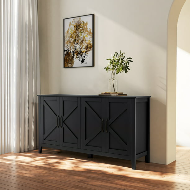 Muumblus 59" W Buffet Cabinet Sideboard Storage Cabinet with Adjustable Shelves for Living Room