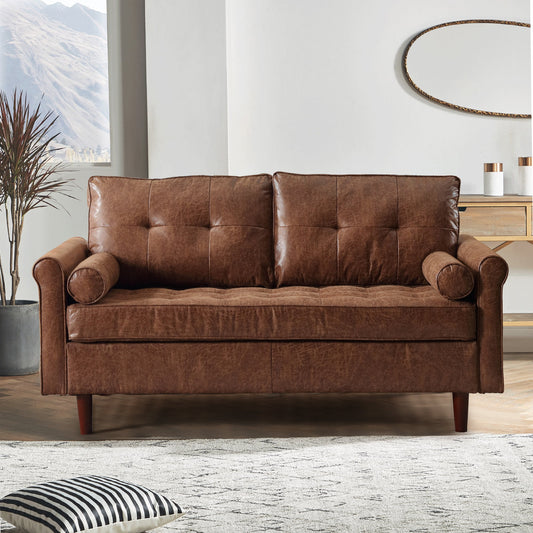 Muumblus 62" Modern Velvet Loveseat