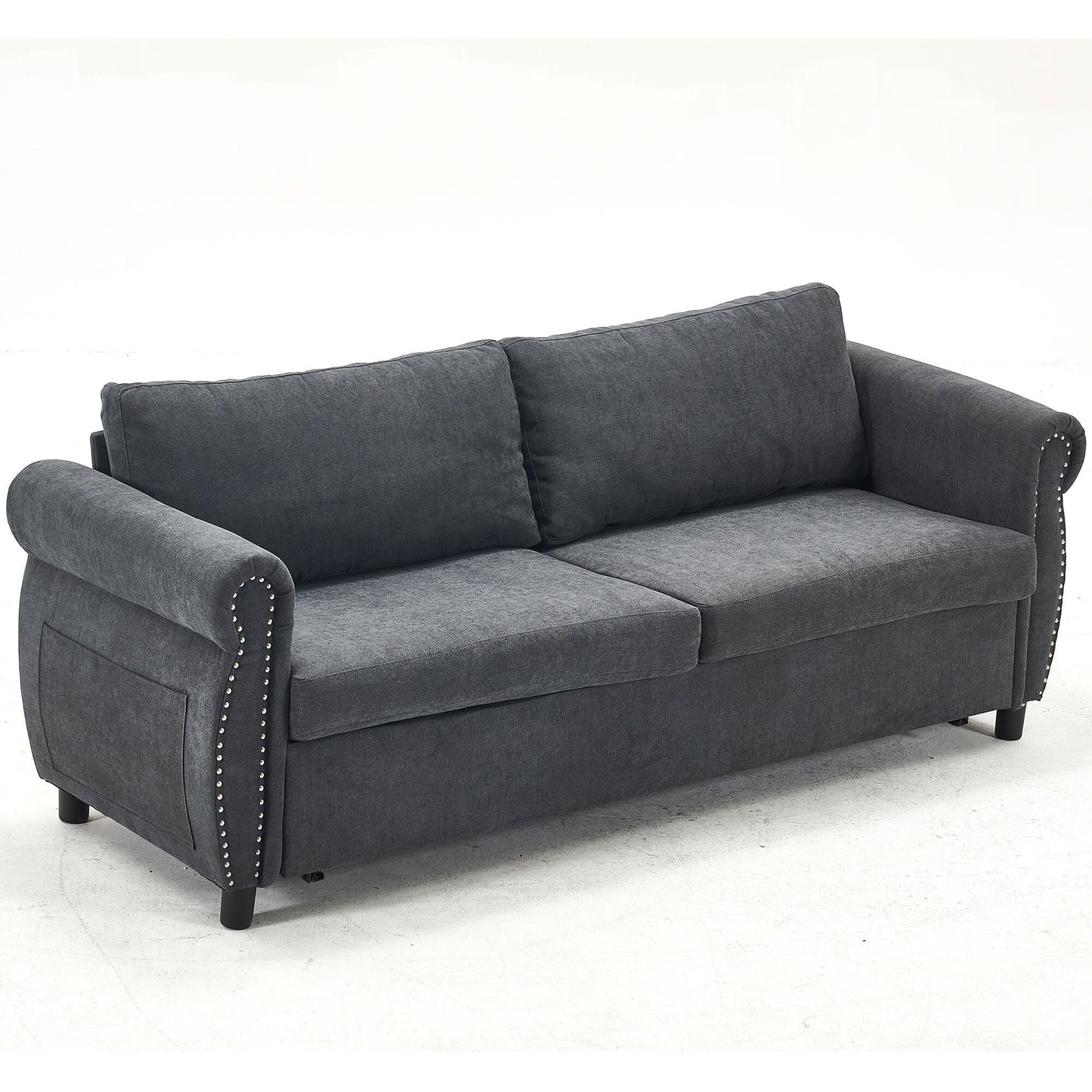 Muumblus Queen Size Sleeper Couch Bed with Memory Foam Mattress, 2-in-1 Convertible Pull Out Sofa Beds for Living Room, Bedroom