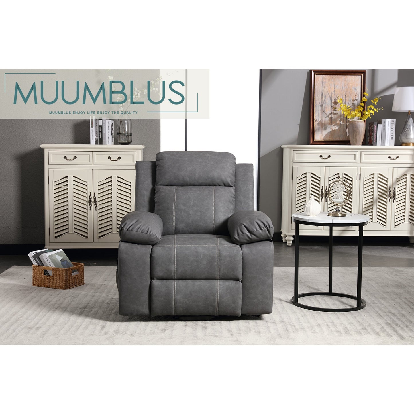 Muumblus Power Lift Recliner Chair Recliners for Elderly, Heat and Massage