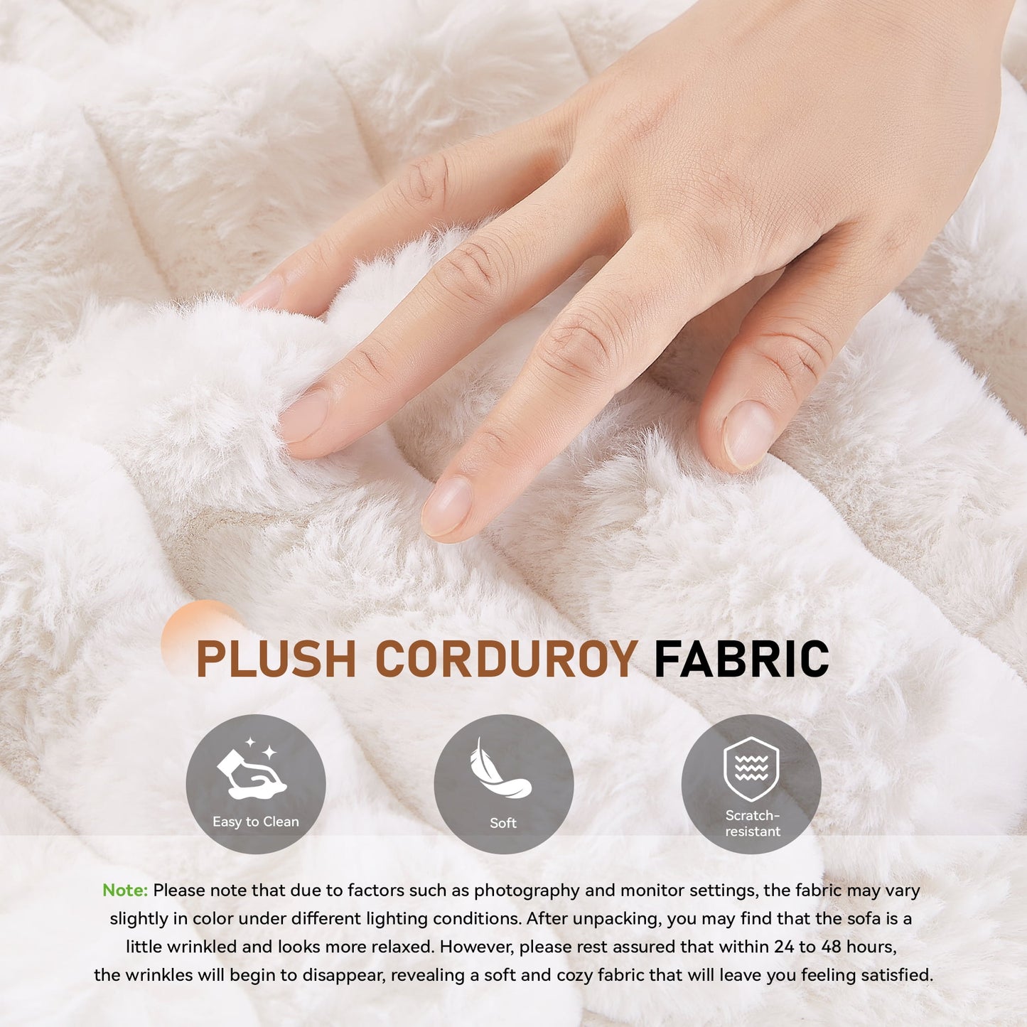 Muumblus Oversized Chaise Lounge Chair Indoor Furniture, No Assembly Required, Plush Corduroy Upholstered Sofa Bed Cozy Sleeper Couch for Living Room, Bedroom