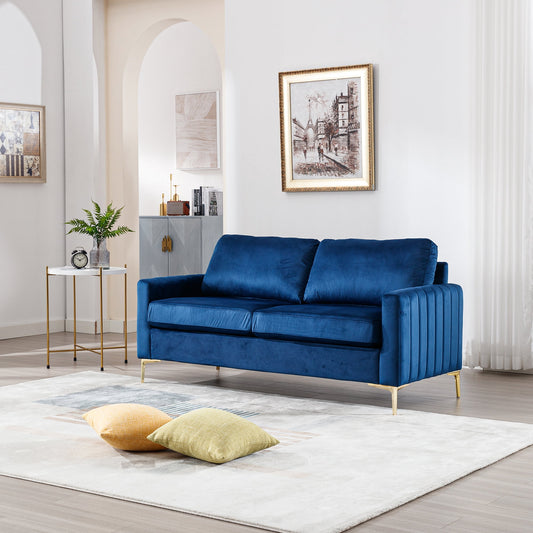 Muumblus Loveseat Sofa, 2 Seater Sofa for Small Space, Tufted Velvet Couch, Mid Century Modern Small Couches for Living Room, Bedroom