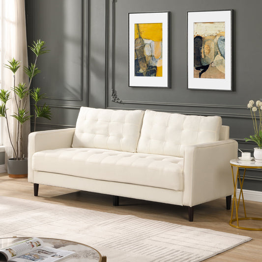 Muumblus 75 " Fabric Tufted Upholstered Sofa Couch