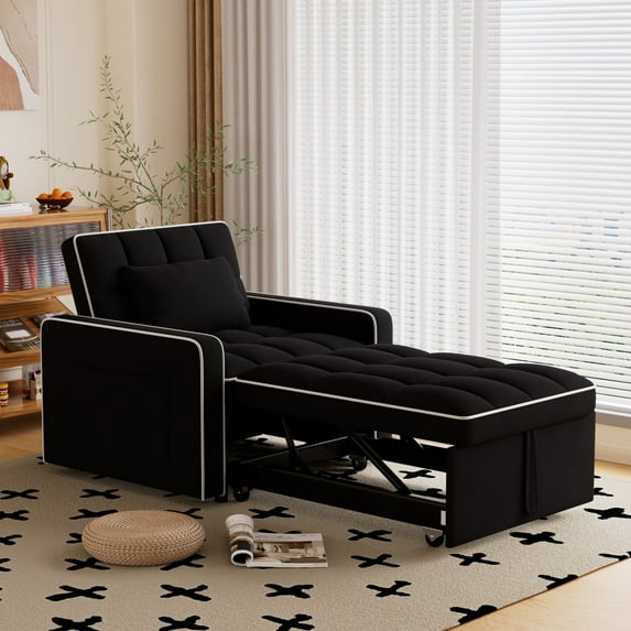 Muumblus Sleeper Sofa Chair Bed, 3-in-1 Convertible Sofa Chair