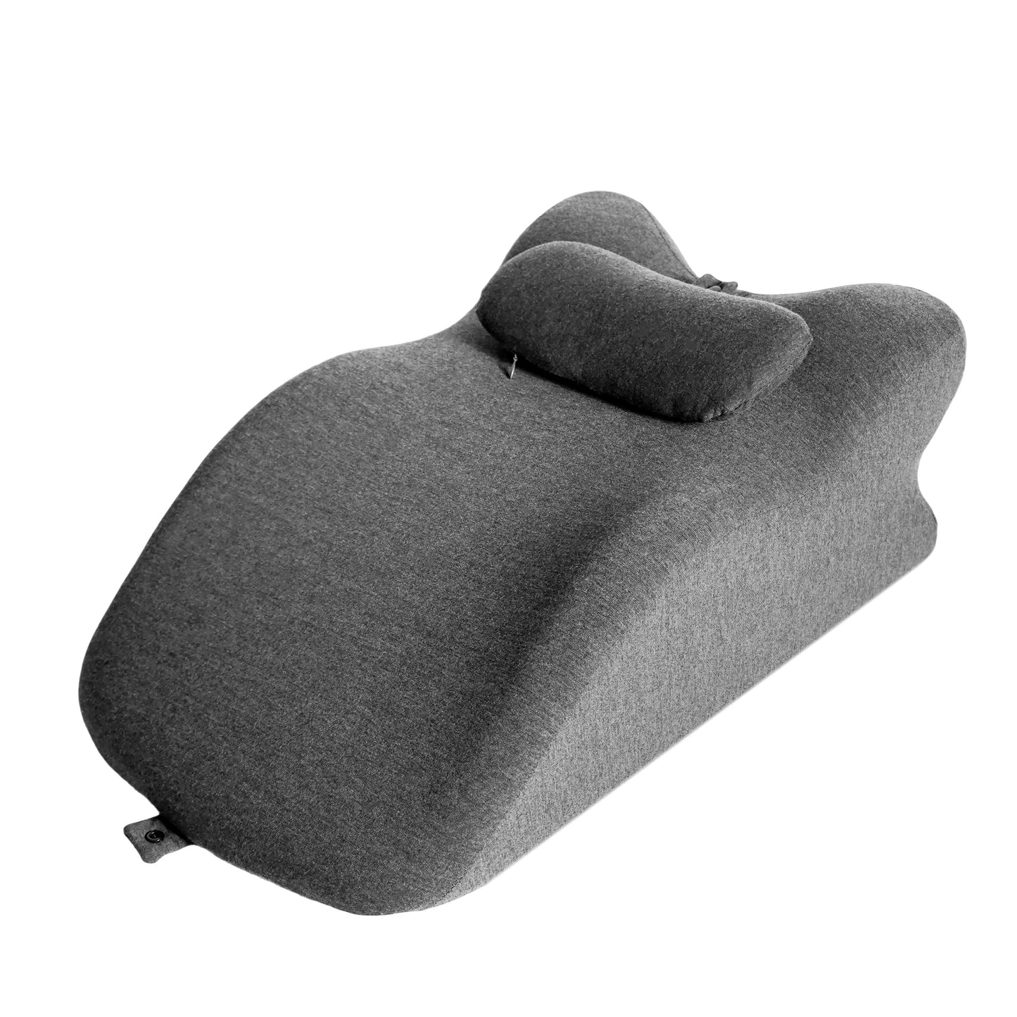 Muumblus Memory Foam Ergonomic Support Bed Pillow, Multi-Functional Wedge Pillow for Leg Elevation, Back & Lumbar Support, and Prone Reading with Removable Cover, Blue