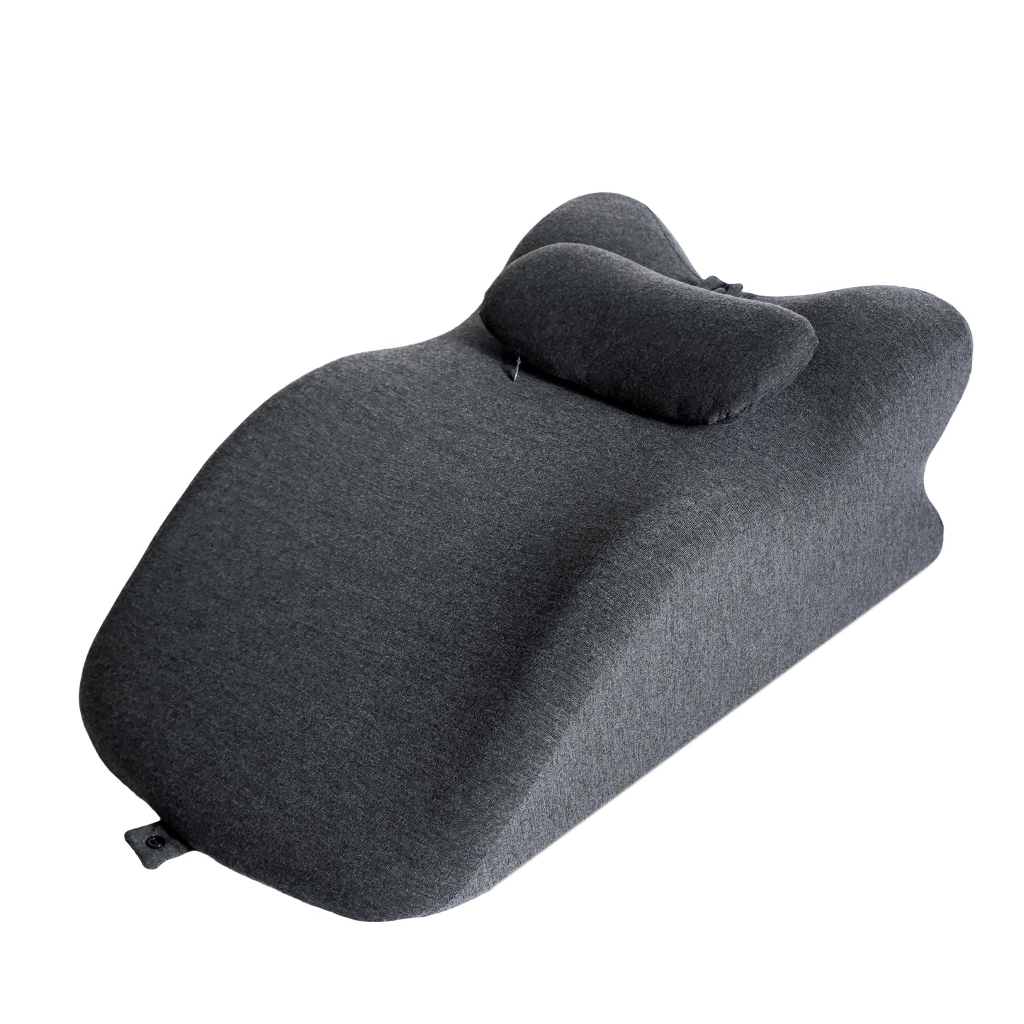 Muumblus Memory Foam Ergonomic Support Bed Pillow, Multi-Functional Wedge Pillow for Leg Elevation, Back & Lumbar Support, and Prone Reading with Removable Cover, Blue