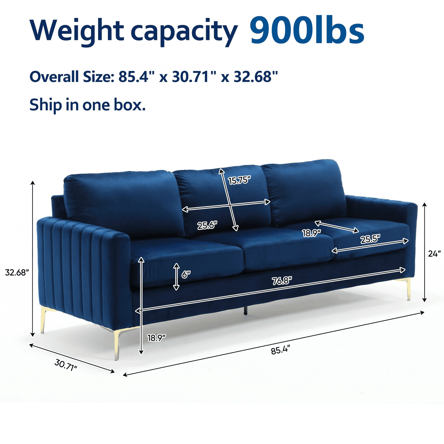Muumblus 3 Pieces Velvet Living Room Furniture Sets, Modern Two Single Sofa Chairs and One 3-Seater Sofa Couch