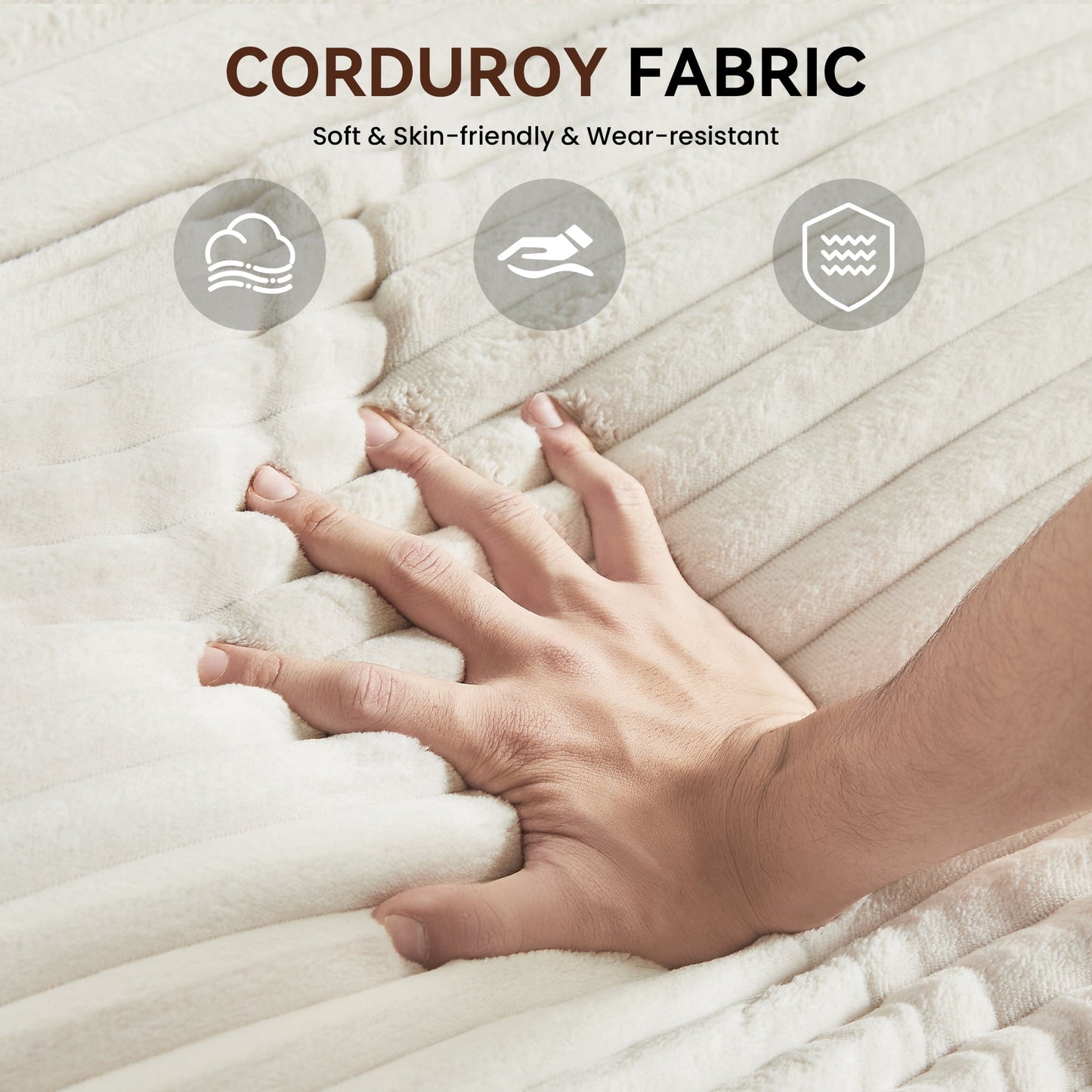 Muumblus Oversized Lounge Chair with Ottoman, Cloud Accent Reading Armchair for Living Room, White Chenille