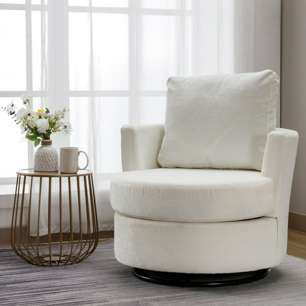 Muumblus  Chenille Swivel Chair for Living Room
