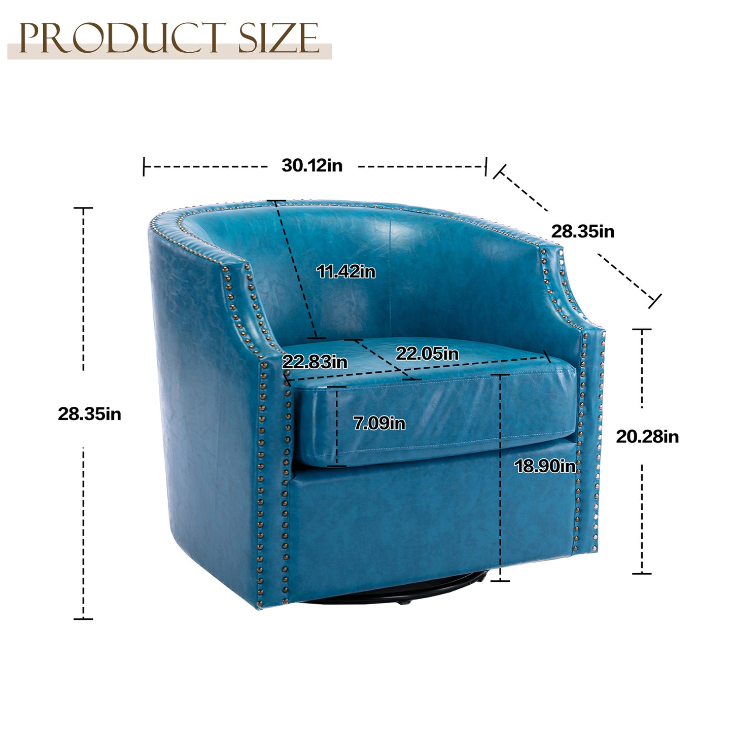Muumblus Swivel Barrel Accent Chair, Comfy Glider Rocker for Living Room & Nursery, Modern Barrel Accent Chair Armchair Sofa Chair