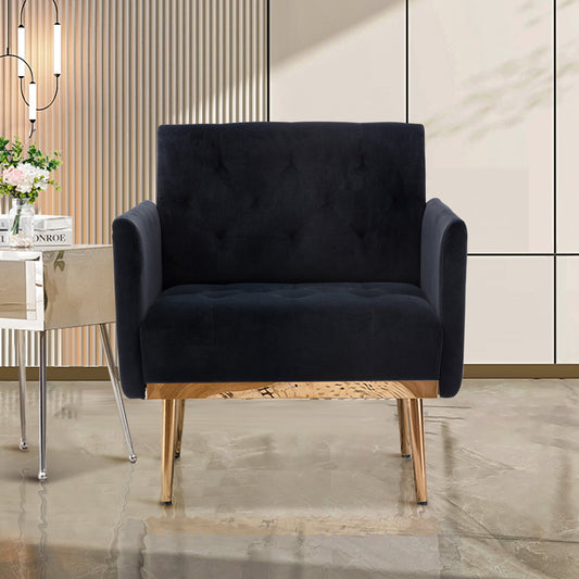 Deolme Modern Accent Chair, Upholstered Single Sofa Chair Sherpa Arm Chair for Living Room
