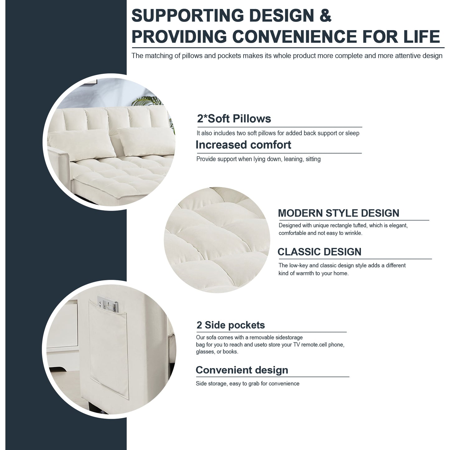 Muumblus Convertible Futon Sofa Bed, Small Space Loveseat Sleeper with Pull Out Bed, Modern Velvet Sofa Couch for Living Room, Adjsutable Backrest
