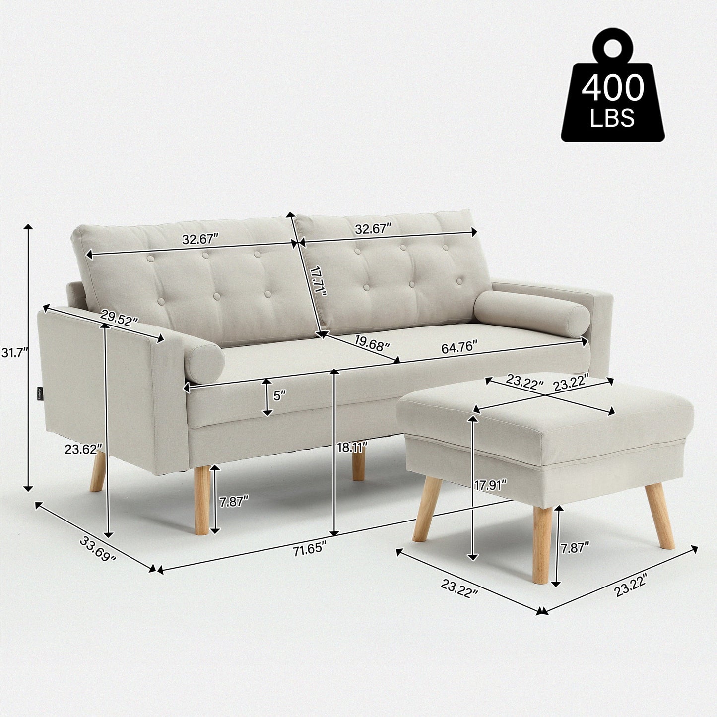 Muumblus Modern Upholstery  Living Room Set